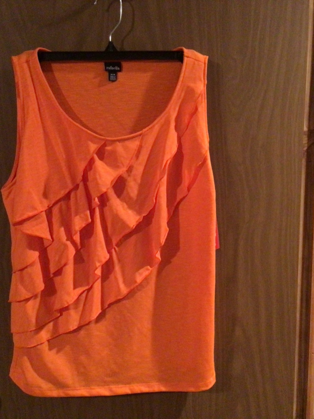 Rafaella tank top size medium color is fire cracker